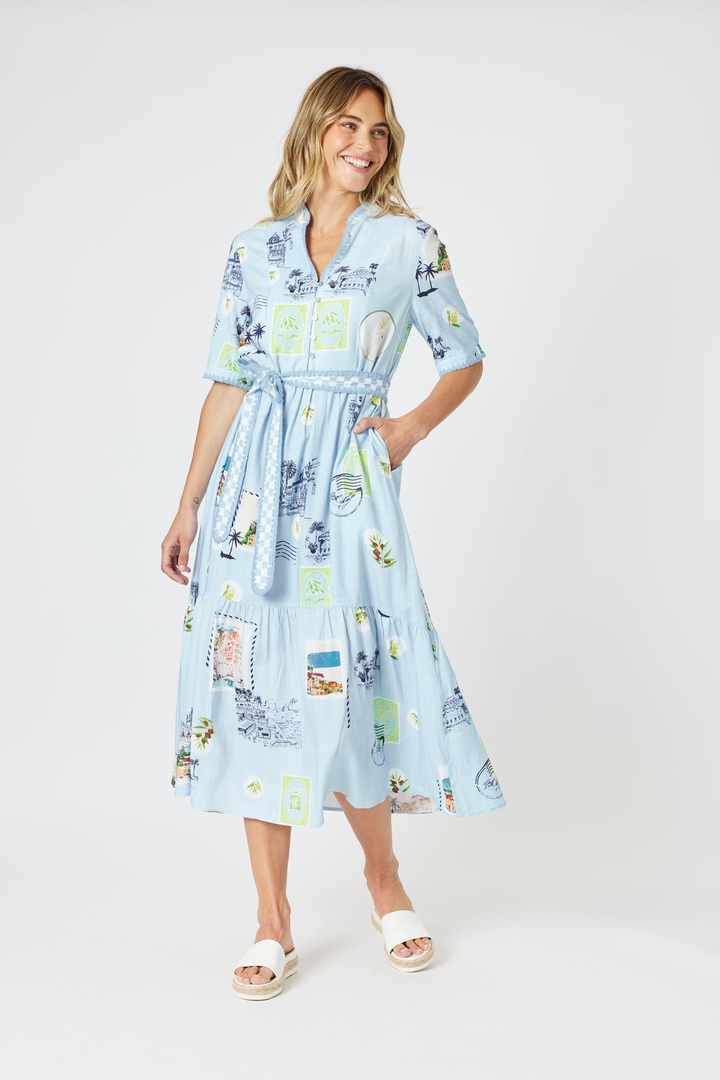 Destination Maxi Dress Pale Blue