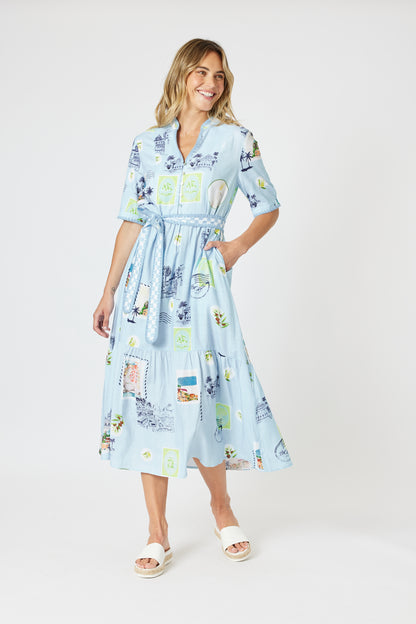 Destination Maxi Dress Pale Blue