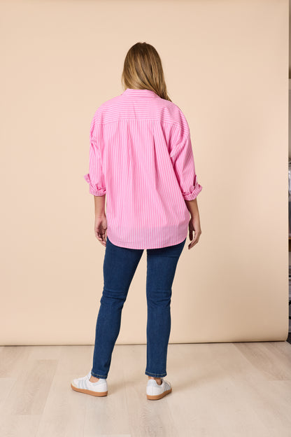 Carbo Stripe Shirt Pink/White