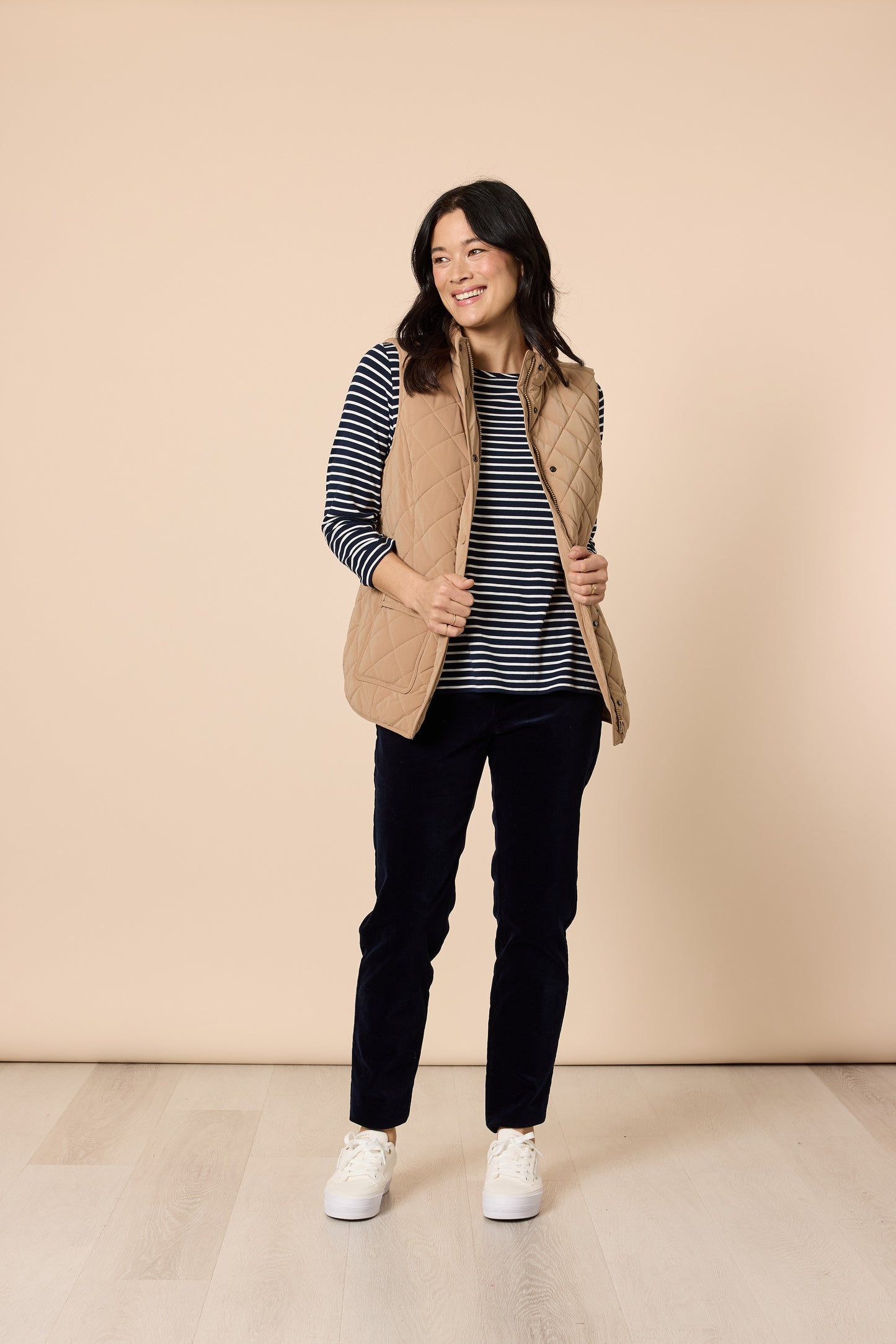 Hampton Quilted Vest Caramel