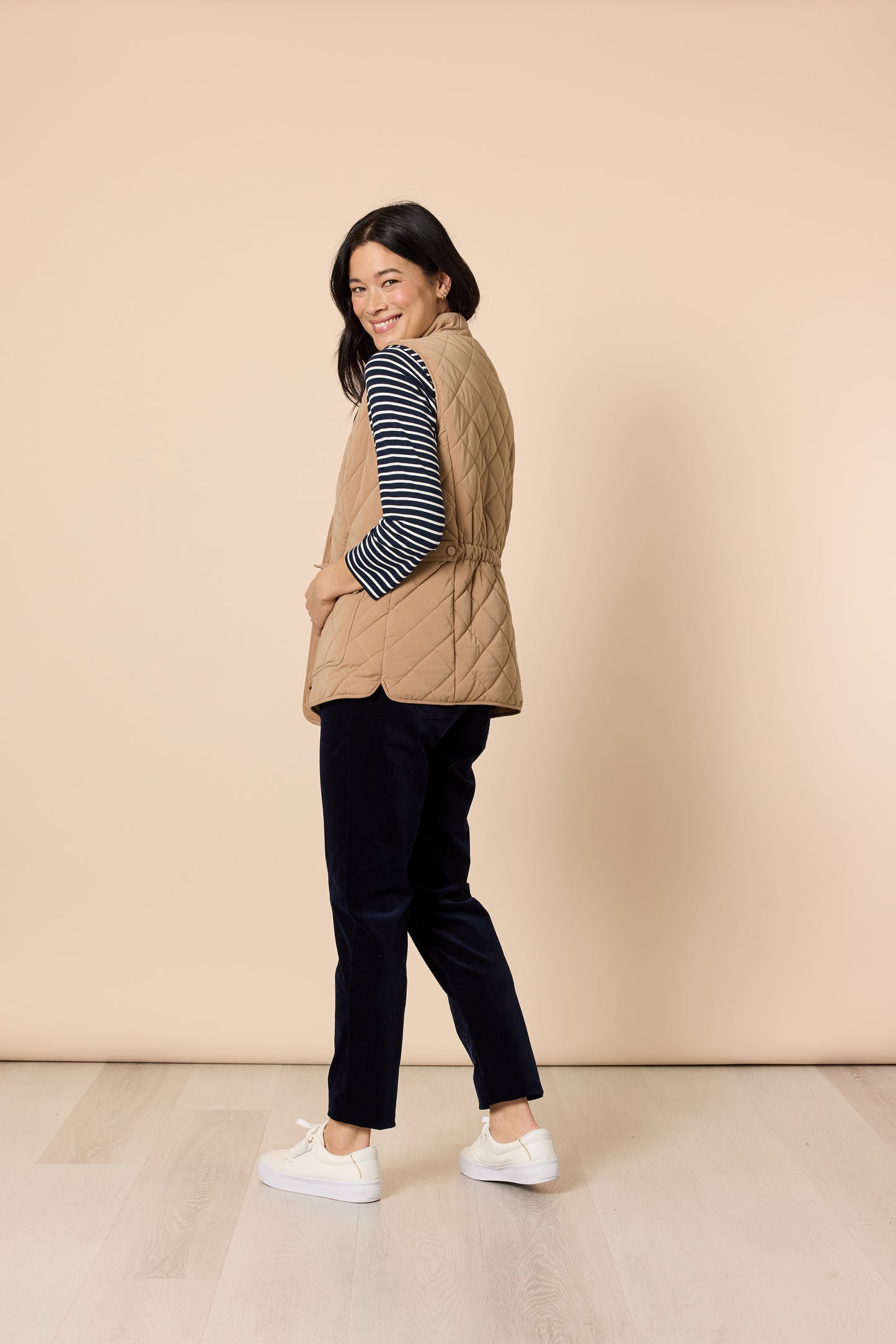 Hampton Quilted Vest Caramel