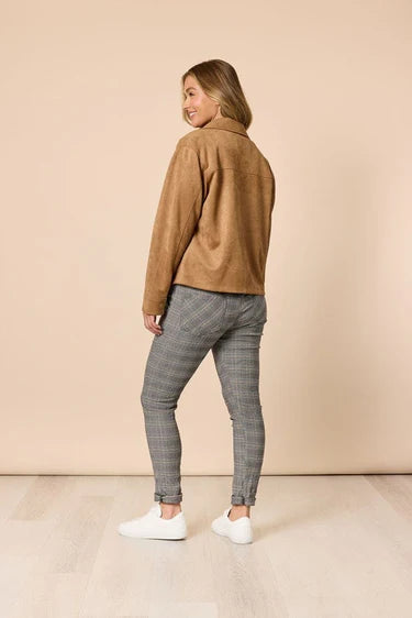 Downtown Suede Jacket Camel