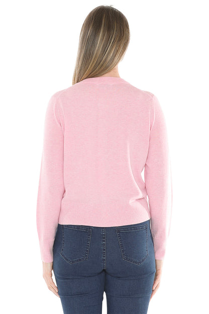 Button Through Cardi Sherbert Marl
