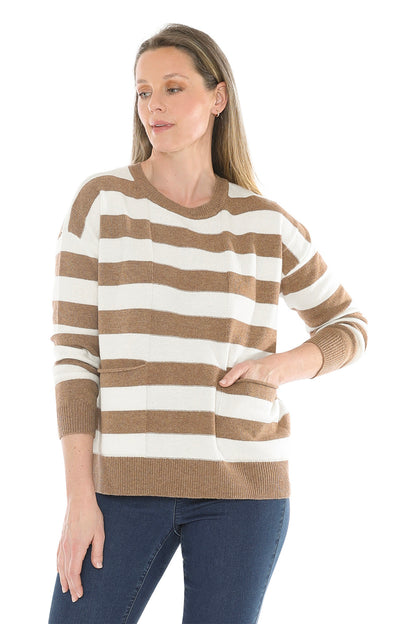 Panel Stripe Pullover