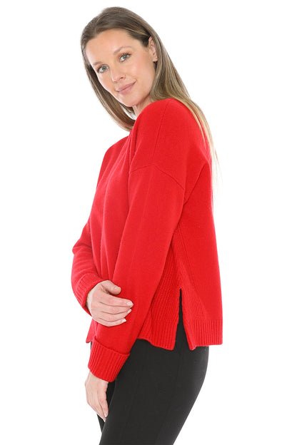 Side Detail Pullover Cherry