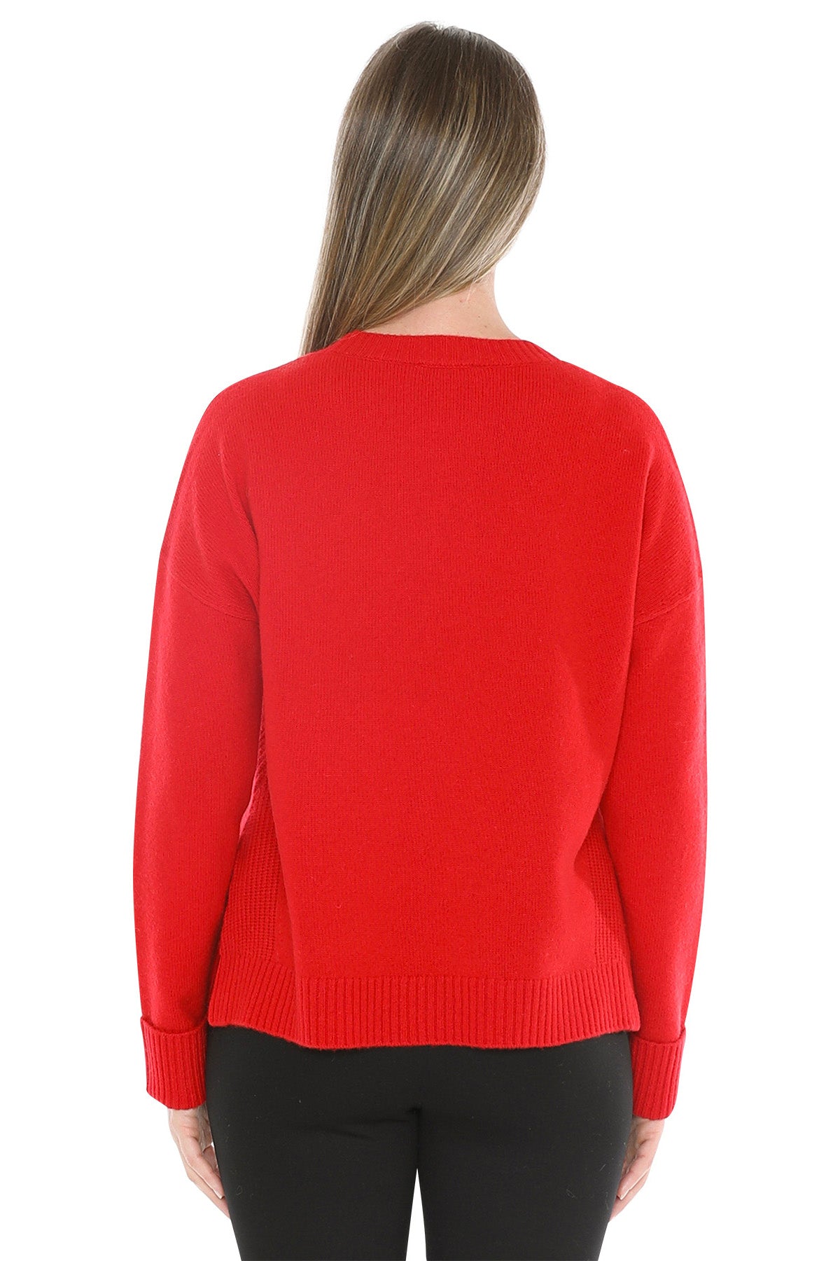 Side Detail Pullover Cherry