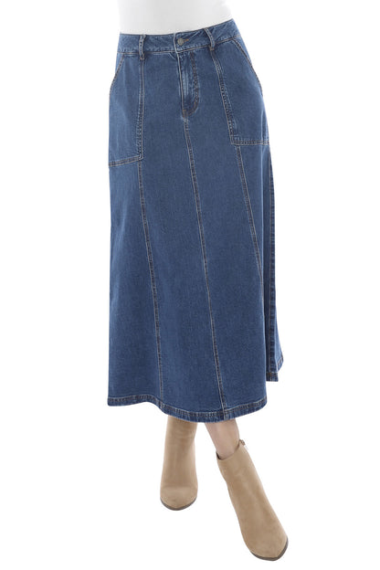Panel Skirt Denim