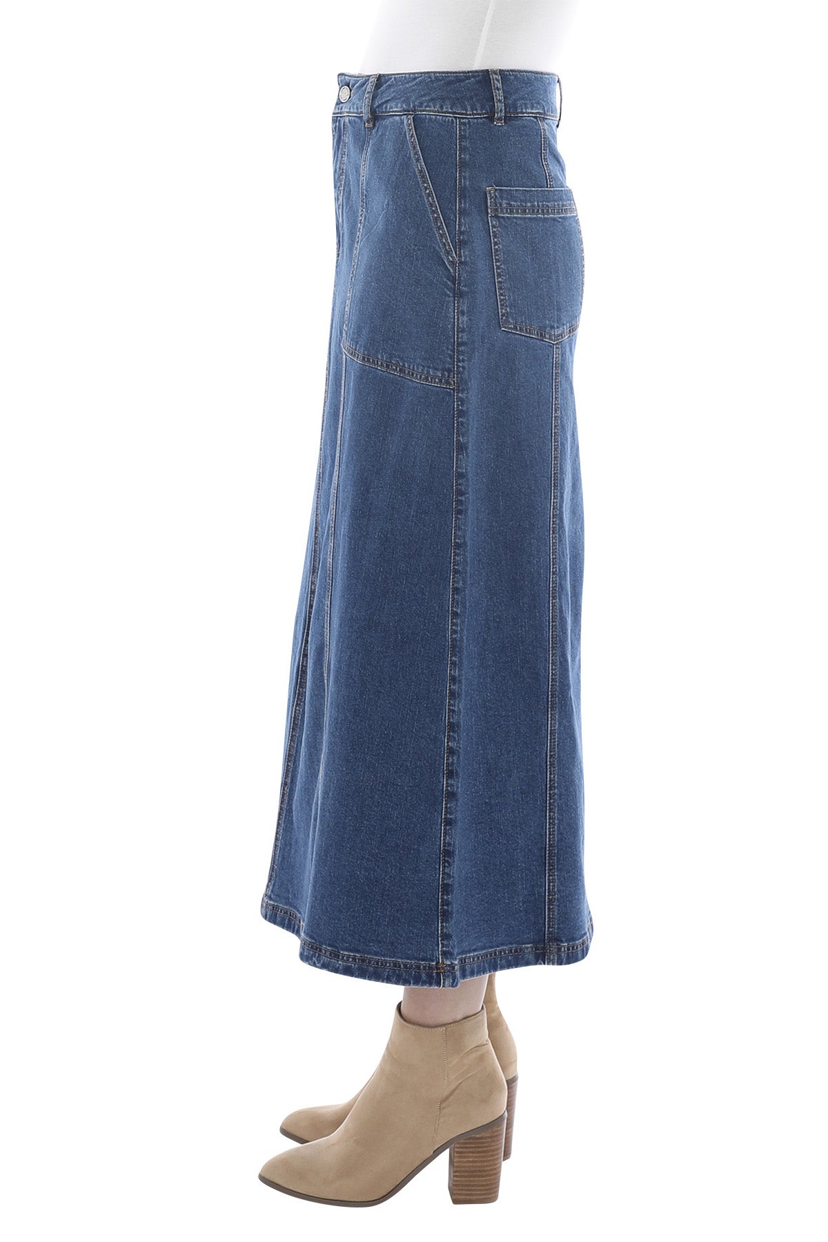 Panel Skirt Denim