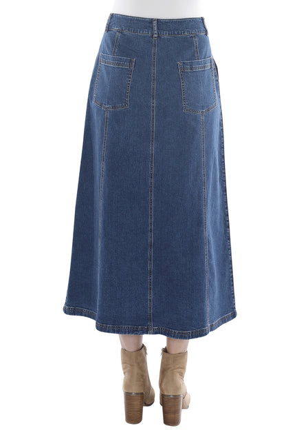 Panel Skirt Denim