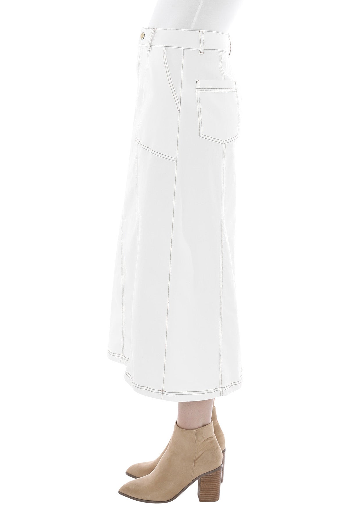 Panel Skirt Ecru