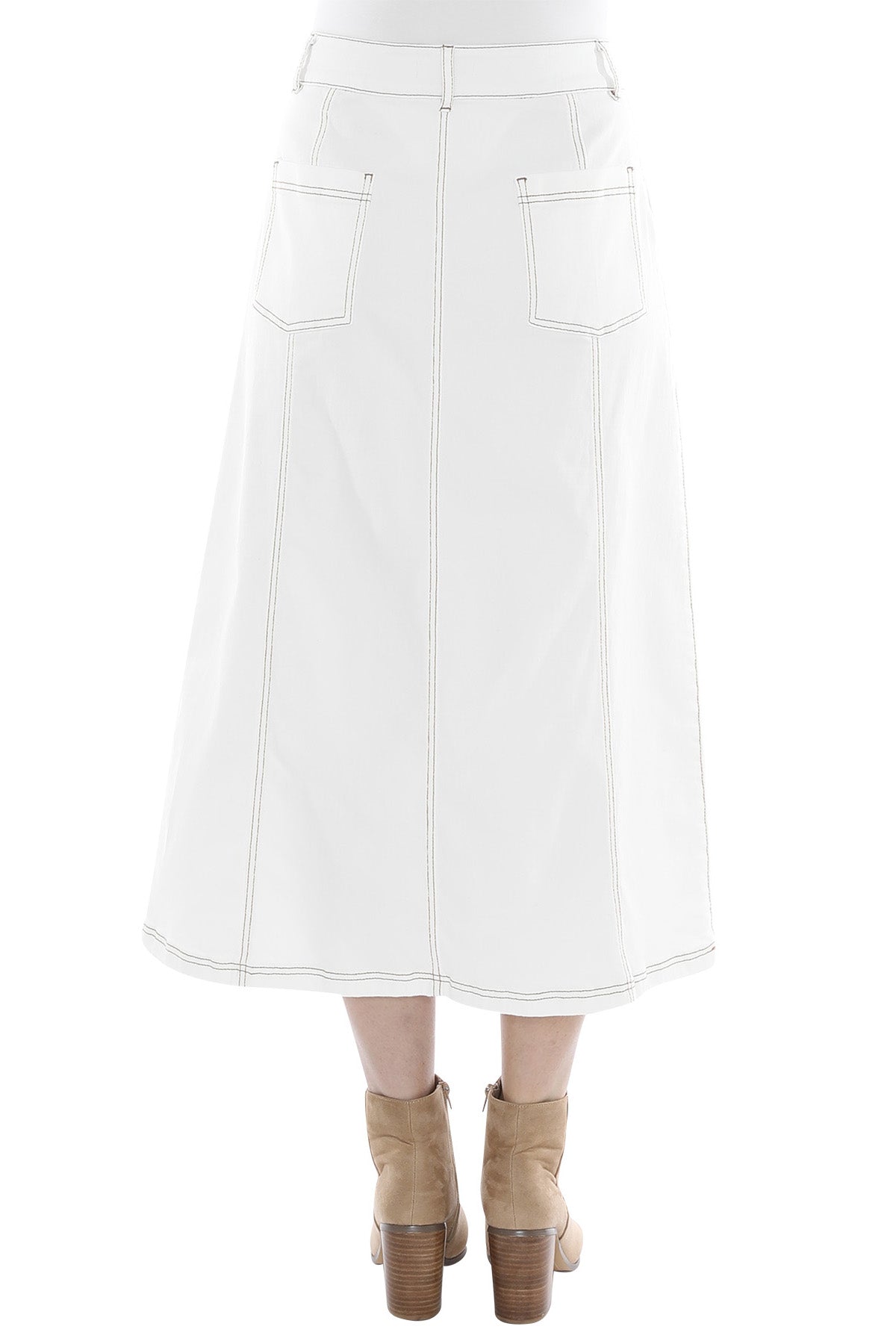 Panel Skirt Ecru