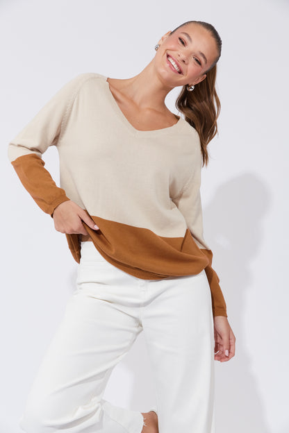 Casablanca Block Knit Sand/Dune