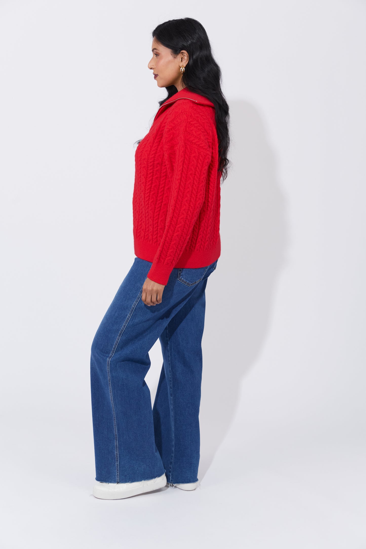 Cadiz Zip Jumper Chilli