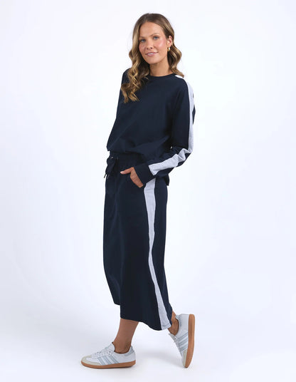 Sloane Fleece Crew Navy