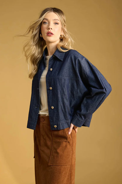 Austin Denim Crop Jacket Indigo