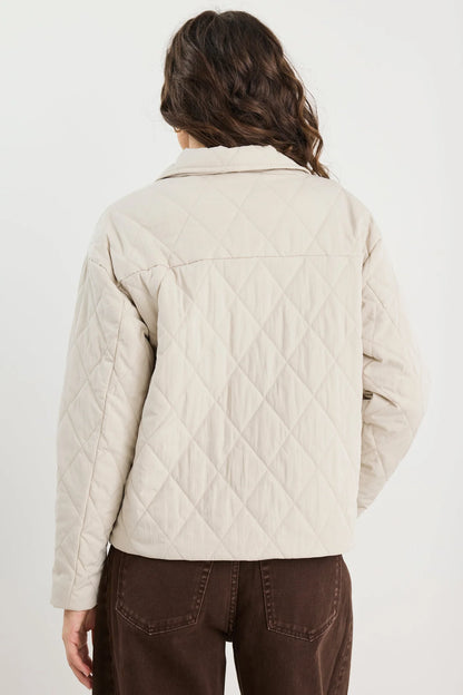 Absolute Putty Collared Quilted Puffer Jacket