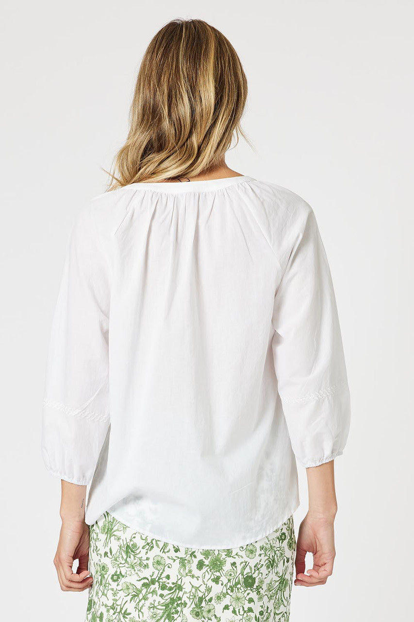 Coastal Embroidery Top