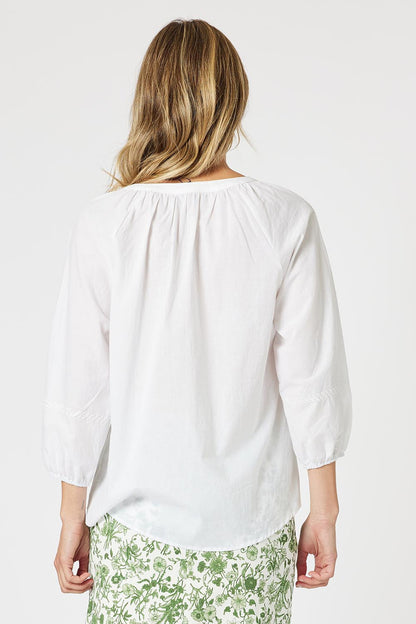 Coastal Embroidery Top