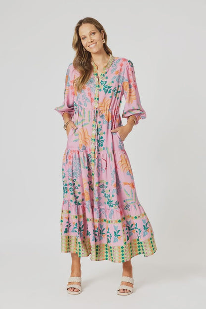 Mardi Gras Print Dress