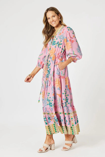 Mardi Gras Print Dress