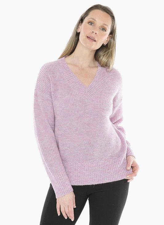 V Neck Pullover Musk