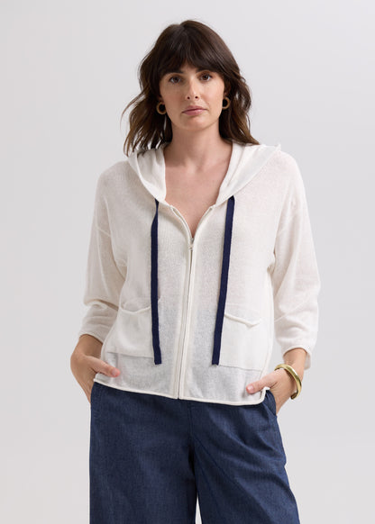Linen Hoodie White