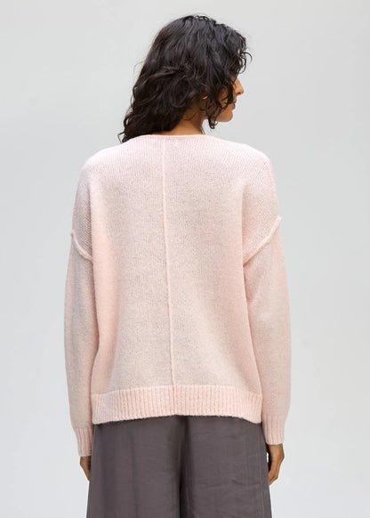 Hug Me V Neck Fluffy Blush
