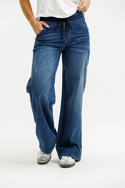 Palazzo Jeans Blue Wash