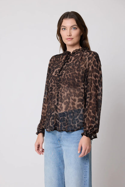 Dixie Blouse Leopard Lurex