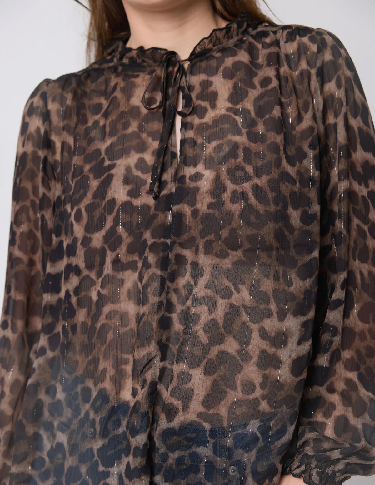 Dixie Blouse Leopard Lurex