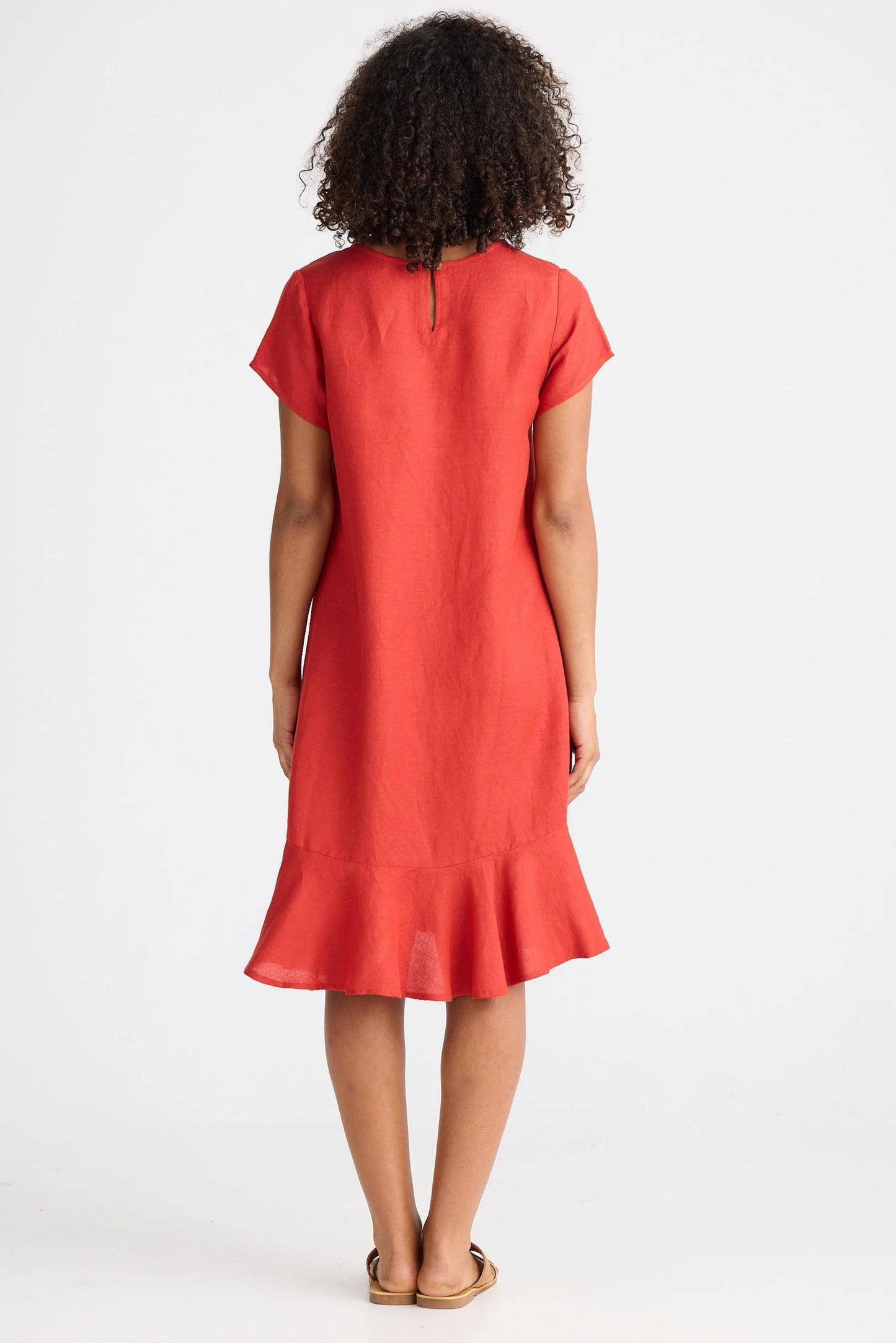 Hepburn Dress Cherry Linen