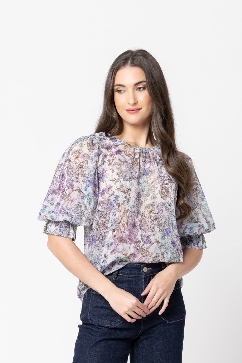 Magnificent Top Blue Lurex