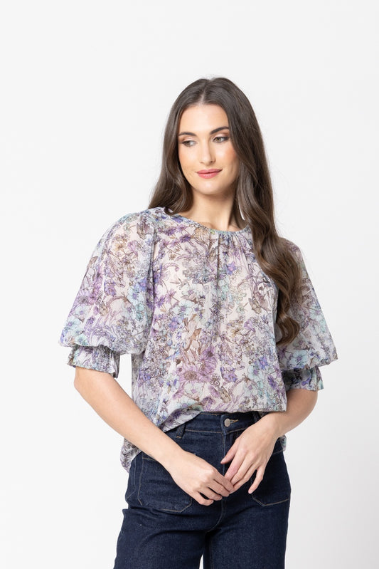 Magnificent Top Blue Lurex
