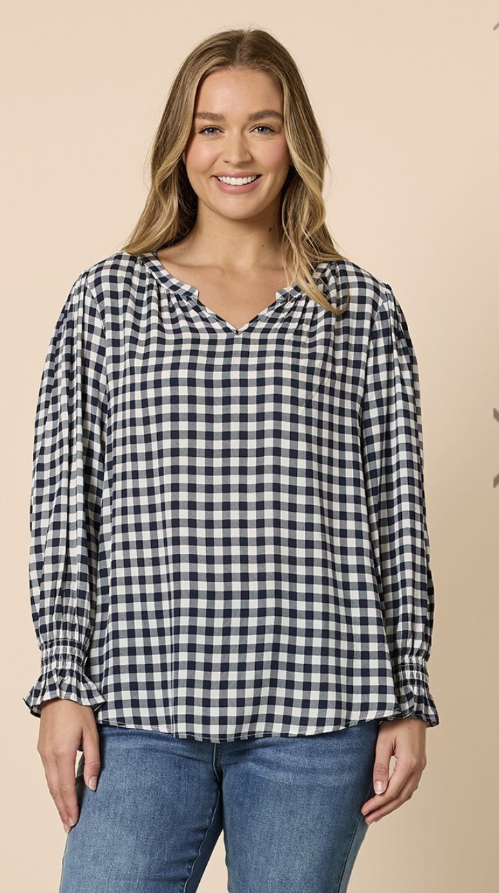 Gingham Check Top