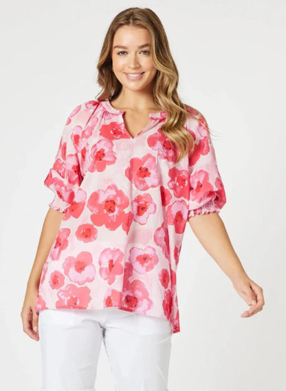 Pink Poppies Top