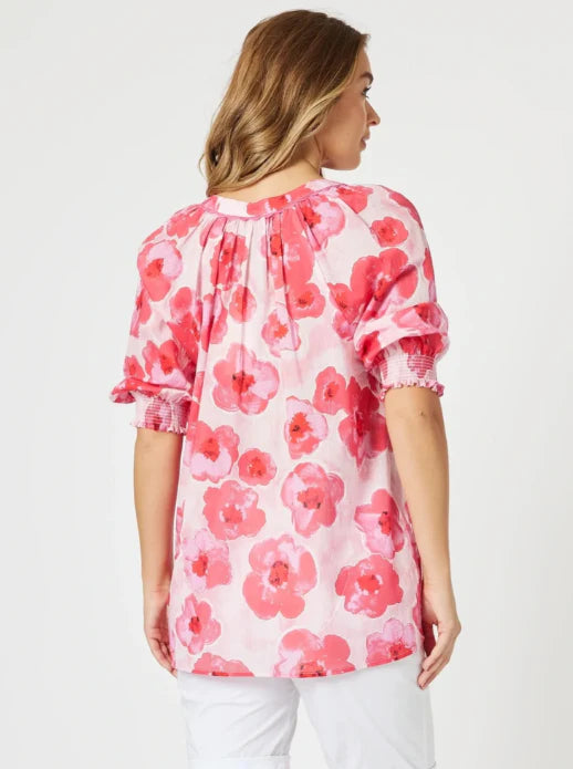 Pink Poppies Top