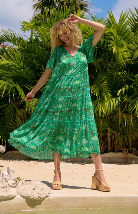 Haiti Maxi Dress Palms