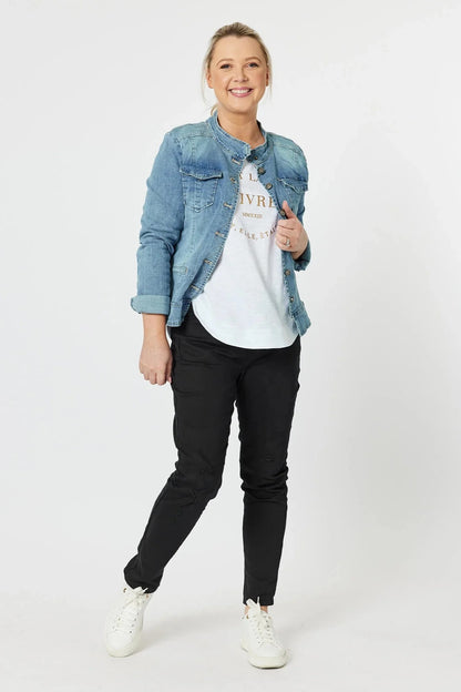 Maggie Denim Jacket Blue Denim