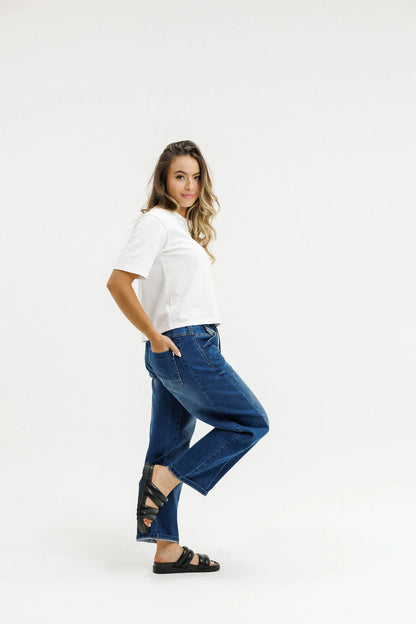 Barrel Jean Blue Wash