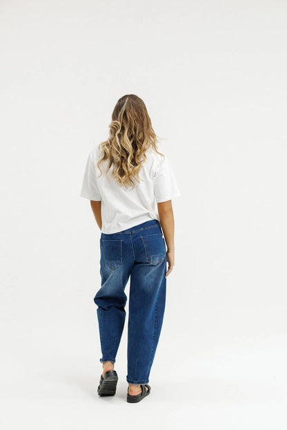 Barrel Jean Blue Wash