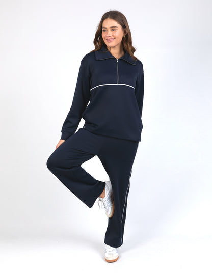 Bonnie Half Zip Sweat Navy