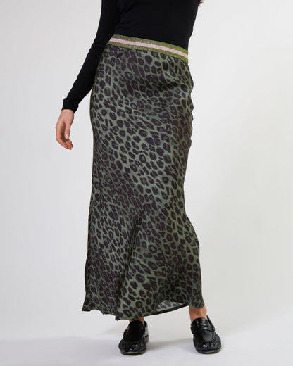 Bretta Skirt Khaki Leopard
