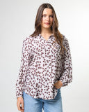 Charlotte Blouse Burgundy Bloom