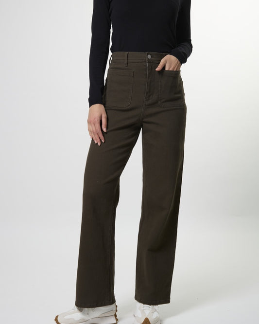 Dina Long Pant Dark Khaki