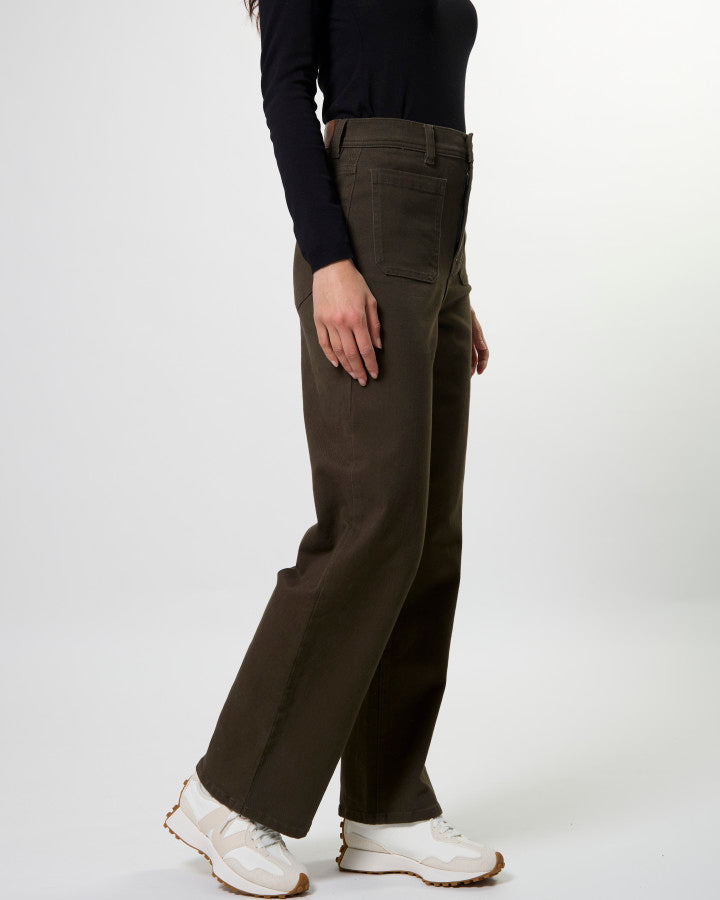 Dina Long Pant Dark Khaki