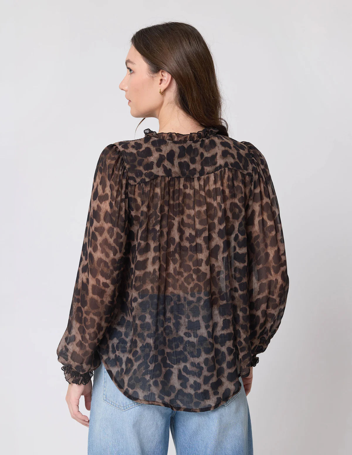 Dixie Blouse Leopard Lurex