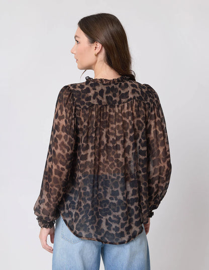 Dixie Blouse Leopard Lurex