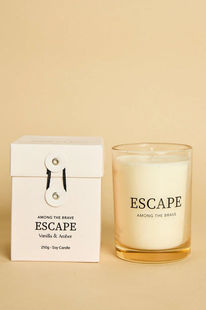 Escape Vanilla + Amber 250g Soy Candle
