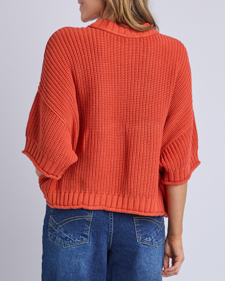 Luela Short Sleeve Knit Orange