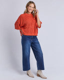 Luela Short Sleeve Knit Orange